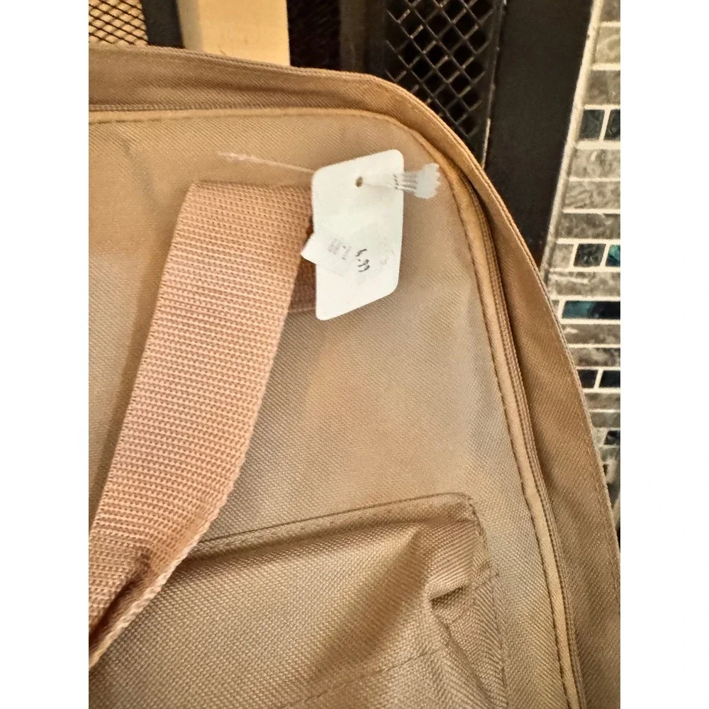 PAXMAN Tan Canvas Insulated‎ Backpack with Multiple Pockets and Padded Straps